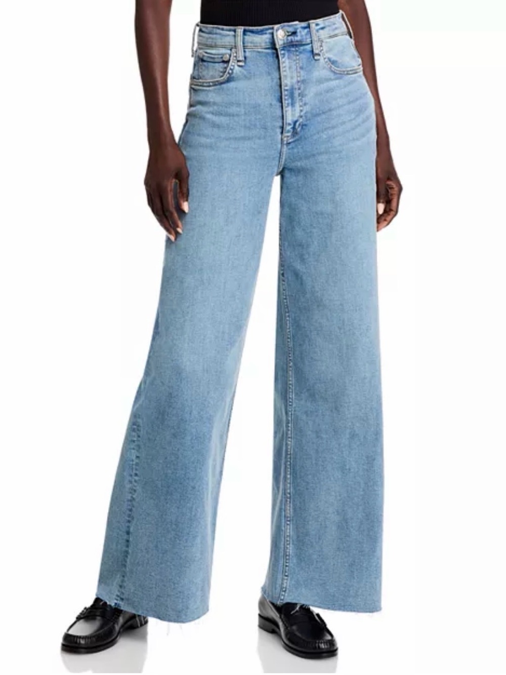 High-Rise Wide Leg Light Blue Jeans - Women size 24